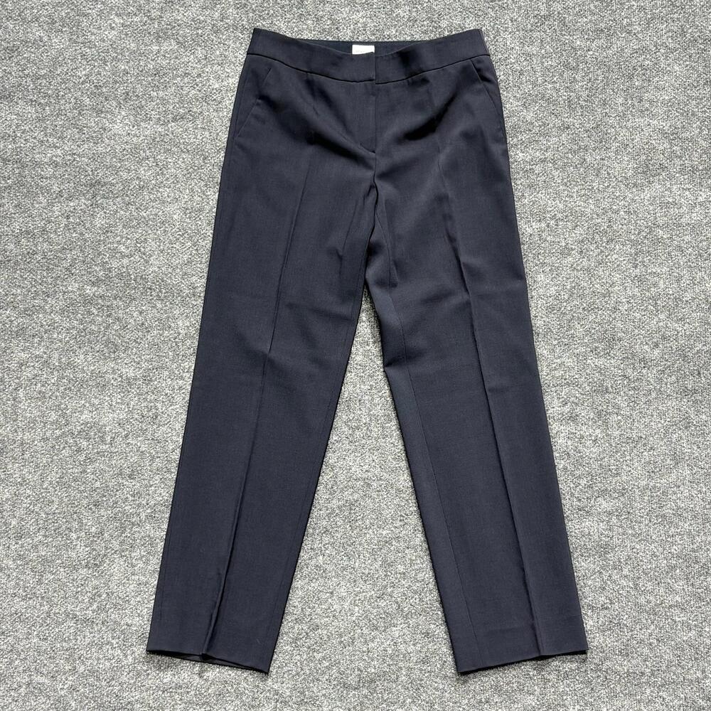 Armani Collezioni Pants Womens 6 Blue Wool Twill Stretch Dress Trousers Office